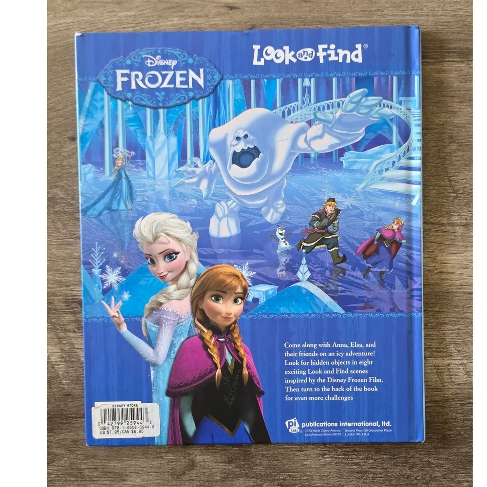 Disney Frozen Look and Find Hardcover Childrens Activity Book - GOOD